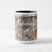 （鳥）ショウジョウコウカンチョウが現われるとき、最愛の人は近くあります マグカップ (中央)