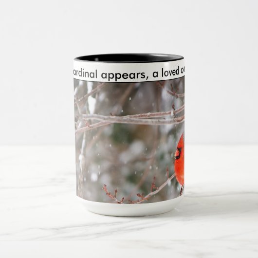 （鳥）ショウジョウコウカンチョウが現われるとき、最愛の人は近くあります マグカップ (中央)