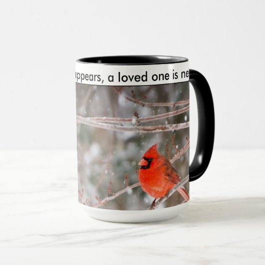 （鳥）ショウジョウコウカンチョウが現われるとき、最愛の人は近くあります マグカップ (正面右)