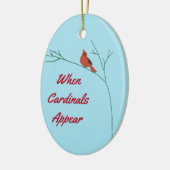 (鳥)ショウジョウコウカンチョウが現われる時 セラミックオーナメント (左)