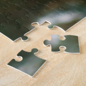 (鳥)ショウジョウコウカンチョウが雪に覆われた茂み ジグソーパズル (側面)