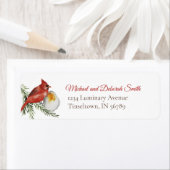 （鳥）ショウジョウコウカンチョウとエバーグリーンクリスマスウォーターの色 ラベル (インサイチュ)