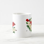 (鳥)ショウジョウコウカンチョウとハナミズキ花 コーヒーマグカップ (中央)
