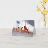 (鳥)ショウジョウコウカンチョウとユニ考えるコスのカード カード (黄色い花)