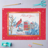 （鳥）ショウジョウコウカンチョウとランドスケーカスタマイズプ 薄葉紙 (クラフト)