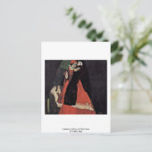 (鳥)ショウジョウコウカンチョウと修道女、またはSchiele Egonによる愛撫 ポストカード (スタンド正面)