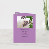 (鳥)ショウジョウコウカンチョウと薄紫 カード (裏面)