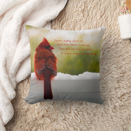 (鳥)ショウジョウコウカンチョウと訪問者の天国詩 クッション (ブランケット)