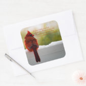 (鳥)ショウジョウコウカンチョウと訪問者の天国詩 スクエアシール (封筒)