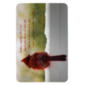 (鳥)ショウジョウコウカンチョウと訪問者の天国詩 マグネット (縦)