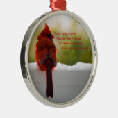 （鳥）ショウジョウコウカンチョウと訪問者の天国詩 メタルオーナメント (右)