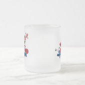 （鳥）ショウジョウコウカンチョウとSNOWマン フロストグラスマグカップ (中央)