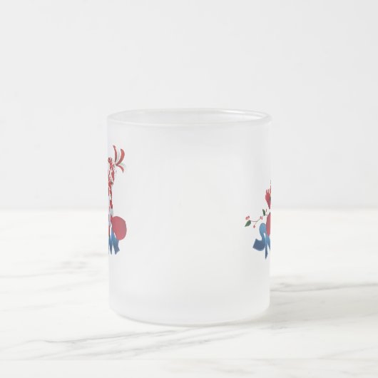 (鳥)ショウジョウコウカンチョウとSNOWマン フロストグラスマグカップ (中央)