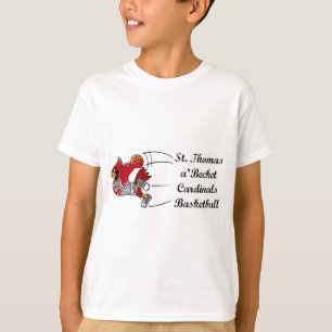 (鳥)ショウジョウコウカンチョウのバスケットボールの原稿の子供のTシ Tシャツ