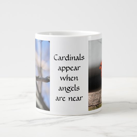 （鳥）ショウジョウコウカンチョウの写真と引用文：天使が近い！ ジャンボコーヒーマグカップ (正面)