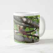 (鳥)ショウジョウコウカンチョウの木にジョン・ミュアの引用文がある ジャンボコーヒーマグカップ (正面右)