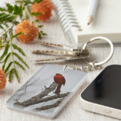 （鳥）ショウジョウコウカンチョウの木の上。 キーホルダー (正面右)