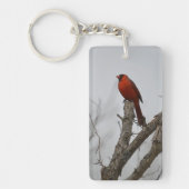 （鳥）ショウジョウコウカンチョウの木の上。 キーホルダー (正面)