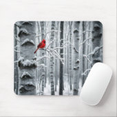 （鳥）ショウジョウコウカンチョウの木の森 マウスパッド (マウス)
