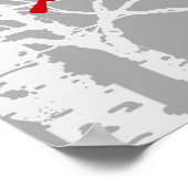 （鳥）ショウジョウコウカンチョウの樺の木ツリーのブランチ。ポスター. ポスター (角)