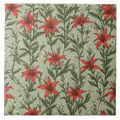 (鳥)ショウジョウコウカンチョウの花離れや模様 タイル (正面)