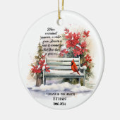 (鳥)ショウジョウコウカンチョウの表示時 セラミックオーナメント (左)