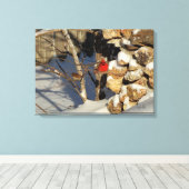 (鳥)ショウジョウコウカンチョウの雪 キャンバスプリント (インサイチュ (ウッドフロア))