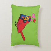 （鳥）ショウジョウコウカンチョウの鳥の愛の交配呼 アクセントクッション (裏面(縦))