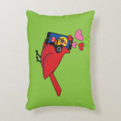 （鳥）ショウジョウコウカンチョウの鳥の愛の交配呼 アクセントクッション (正面(垂直))