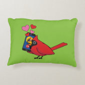 （鳥）ショウジョウコウカンチョウの鳥の愛の交配呼 アクセントクッション (裏面)