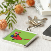 (鳥)ショウジョウコウカンチョウの鳥の愛の交配呼 キーホルダー (側面)