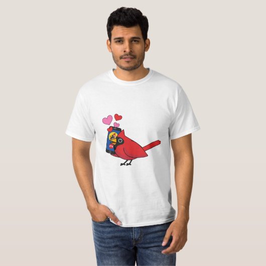 （鳥）ショウジョウコウカンチョウの鳥の愛の交配呼 Tシャツ (正面フル)