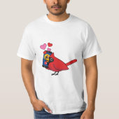 （鳥）ショウジョウコウカンチョウの鳥の愛の交配呼 Tシャツ (正面)