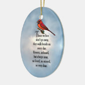 （鳥）ショウジョウコウカンチョウの"そう愛された"詩 セラミックオーナメント (左)