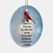 (鳥)ショウジョウコウカンチョウの"そう愛された"詩 セラミックオーナメント (右)