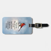 （鳥）ショウジョウコウカンチョウの"そう愛された"詩 ラゲッジタグ (正面横)