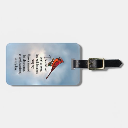 (鳥)ショウジョウコウカンチョウの"そう愛された"詩 ラゲッジタグ (正面横)