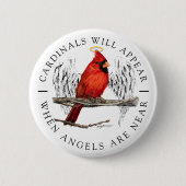 （鳥）ショウジョウコウカンチョウは天使が近いハローであると現われます 缶バッジ (正面)