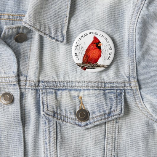 （鳥）ショウジョウコウカンチョウは天使が近いボタンであると現われます 缶バッジ (インサイチュ)