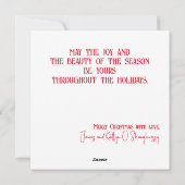 (鳥)ショウジョウコウカンチョウは常緑の木に羽状の植物で覆われている シーズンカード (裏面)