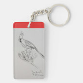 (鳥)ショウジョウコウカンチョウアクリルキーチェーン キーホルダー (裏面)