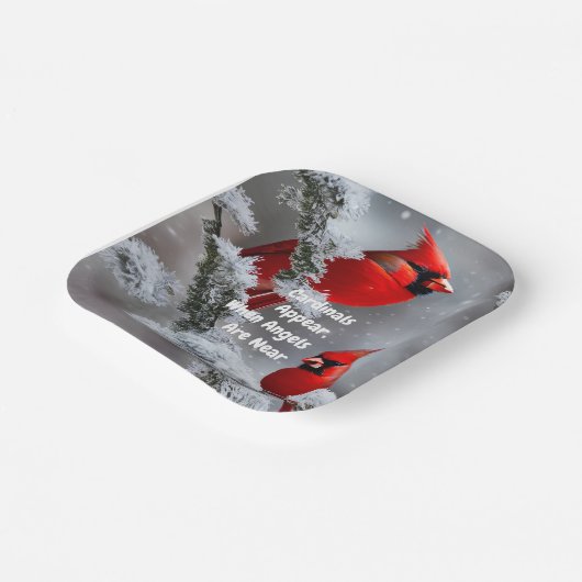 （鳥）ショウジョウコウカンチョウアジェムエンジェルズニアメモメブランス ペーパープレート (傾斜あり)