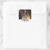 (鳥)ショウジョウコウカンチョウアドレスのシール スクエアシール (バッグ)