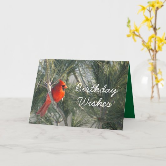 (鳥)ショウジョウコウカンチョウインカスタマイズパニー大事な行事 カード (黄色い花)