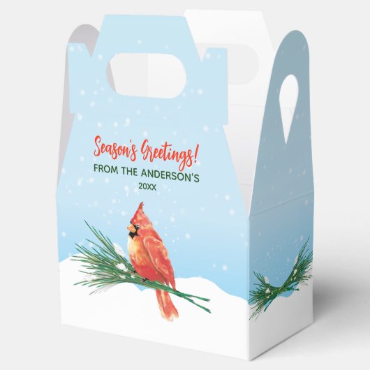 （鳥）ショウジョウコウカンチョウインザスノークリスマスホリデー フェイバーボックス (オープン)