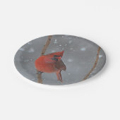 （鳥）ショウジョウコウカンチョウインスノー紙プレート ペーパープレート (アングル)