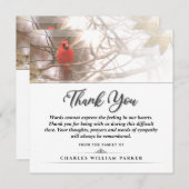 （鳥）ショウジョウコウカンチョウインツリースクエア葬儀サンキューカード サンキューカード (正面/裏面)