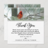 （鳥）ショウジョウコウカンチョウインパインスクエア葬儀サンキューカード サンキューカード (正面/裏面)
