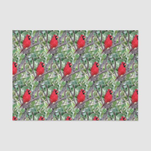 （鳥）ショウジョウコウカンチョウインレモンツリー2 -ティッシュペーパー 薄葉紙 (正面)