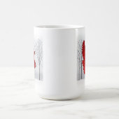 （鳥）ショウジョウコウカンチョウイン雪の冬のアートコーヒーマグ コーヒーマグカップ (中央)